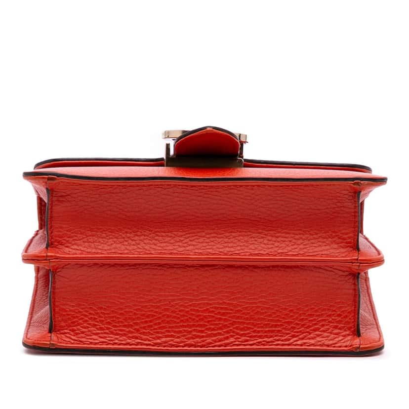 Gucci Small Dollar Calfskin Interlocking G Crossbody Orange Leather Good condition - Inside View