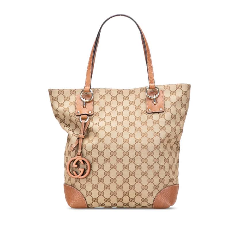 Gucci GG Canvas GG Charm Tote Brown Canvas Good condition - Front View