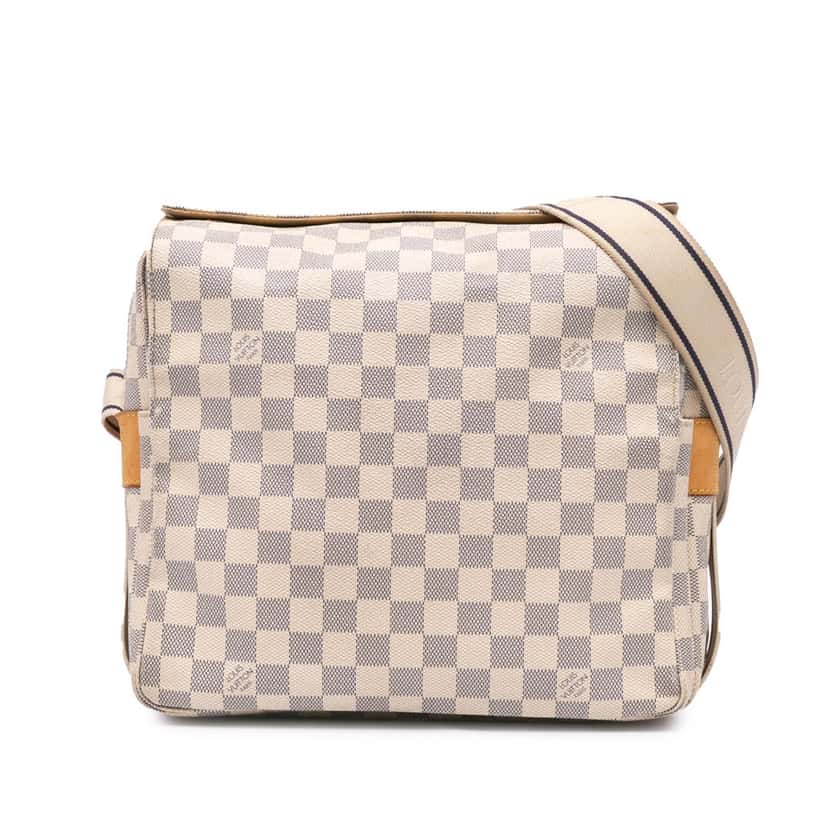 Louis Vuitton Damier Azur Naviglio White Canvas Good condition - Front View