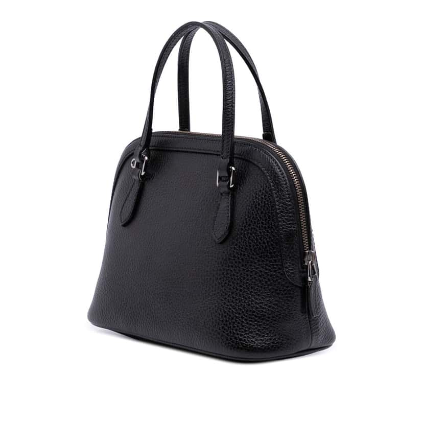 Gucci Mini Leather Dome Satchel Black Leather Good condition - Back View