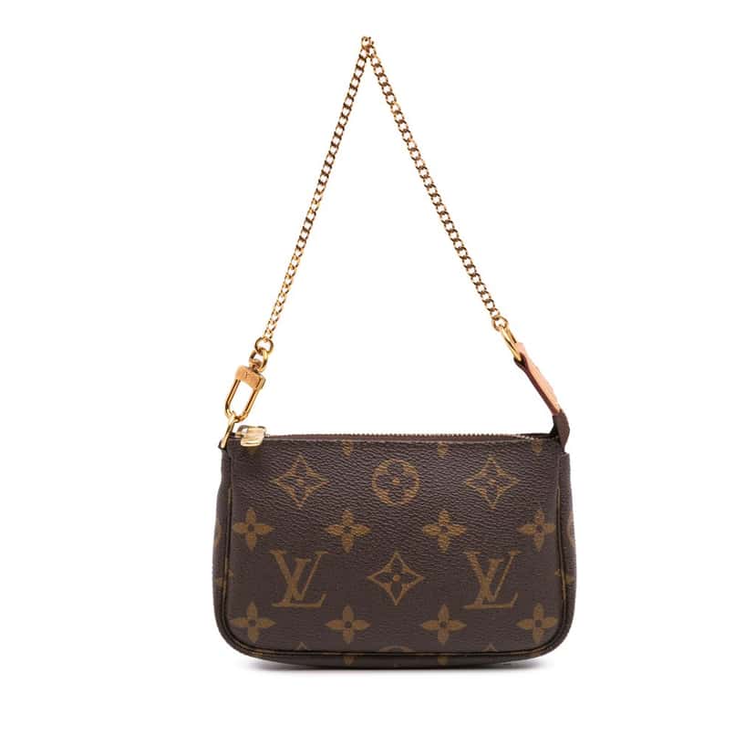 Louis Vuitton Monogram Mini Pochette Accessoires Brown Canvas Good condition - Front View