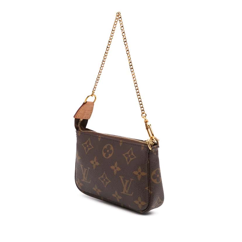 Louis Vuitton Monogram Mini Pochette Accessoires Brown Canvas Good condition - Back View
