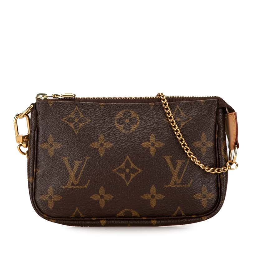 Louis Vuitton Monogram Mini Pochette Accessoires Brown Canvas Good condition - Front View