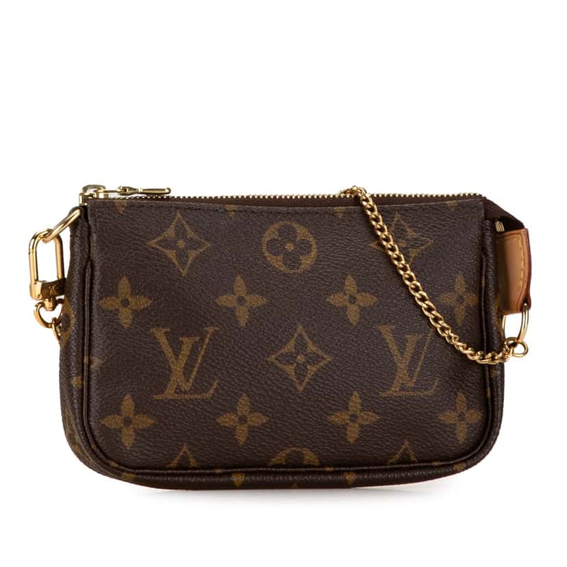 Louis Vuitton Monogram Mini Pochette Accessoires Brown Canvas Good condition - Back View