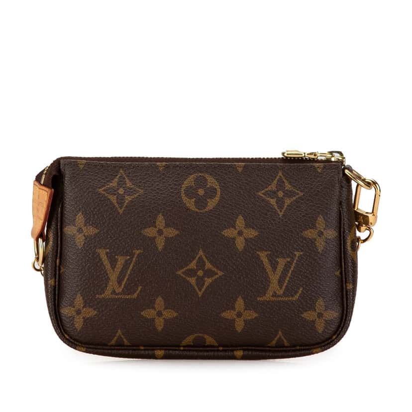 Louis Vuitton Monogram Mini Pochette Accessoires Brown Canvas Good condition - Inside View