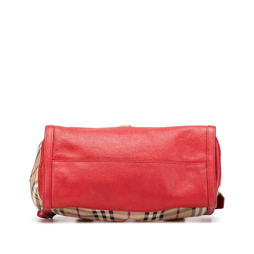 Burberry Haymarket Check Coated Canvas Satchel Brown Canvas Good condition - Inside View