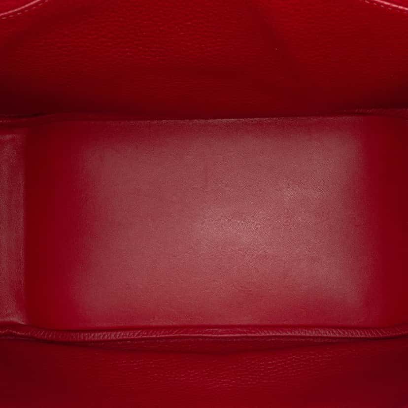 Hermès Clemence Lindy 34 Red Leather Good condition - Model View