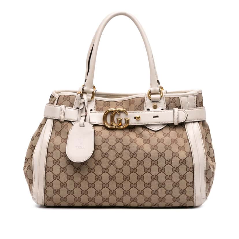 Gucci GG Canvas Running Tote Brown Canvas Good condition - Front View