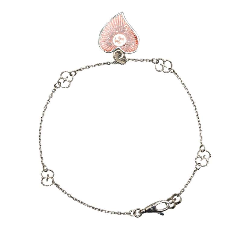 Gucci Sterling Silver and Enamel San Valentino Heart Bracelet Silver Silver Good condition - Inside View