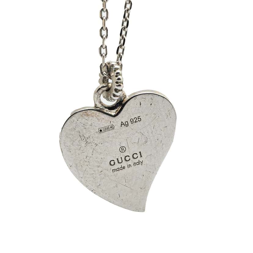 Gucci Sterling Silver and Enamel San Valentino Heart Bracelet Silver Silver Good condition - Box View