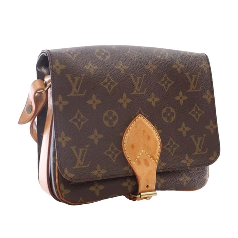 Louis Vuitton Monogram Cartouchiere MM Brown Canvas Good condition - Back View
