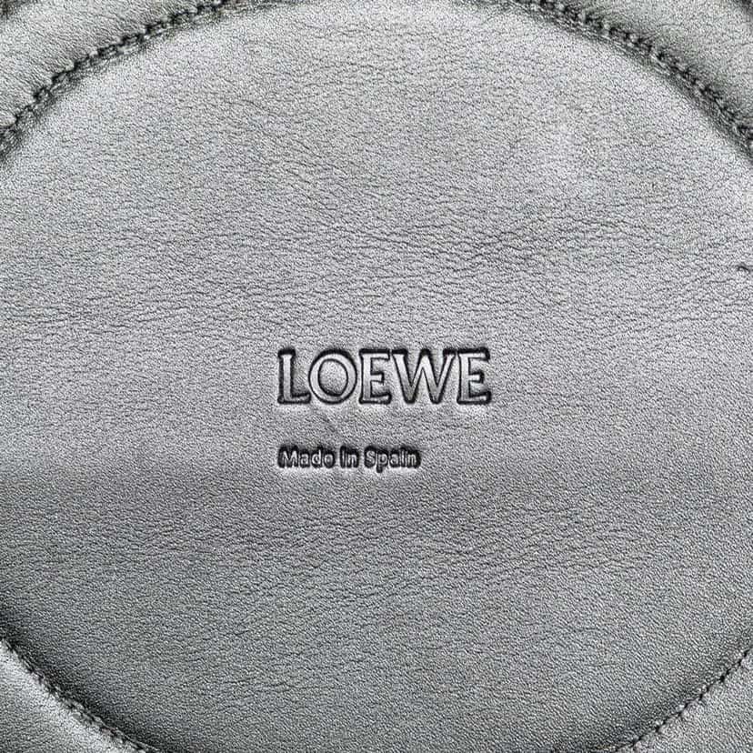 Loewe XL Shiny Calfskin and Canvas Paseo Satchel Black Leather Good condition - Box View