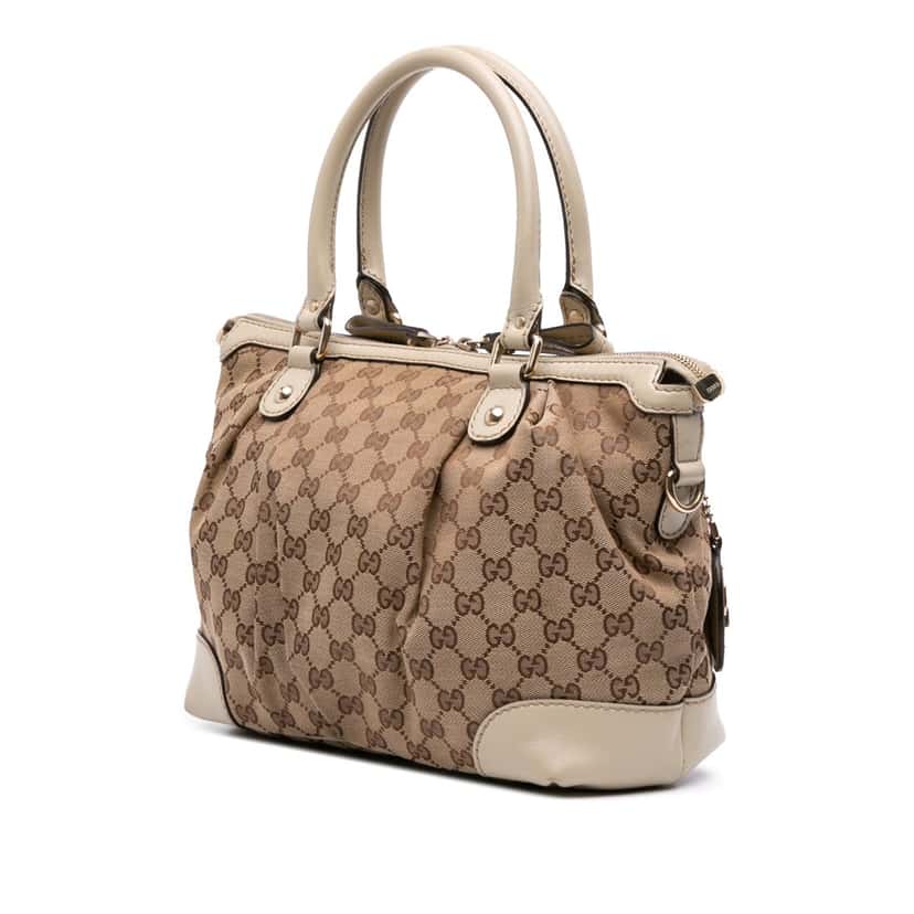 Gucci GG Canvas Sukey Satchel Brown Canvas Good condition - Back View