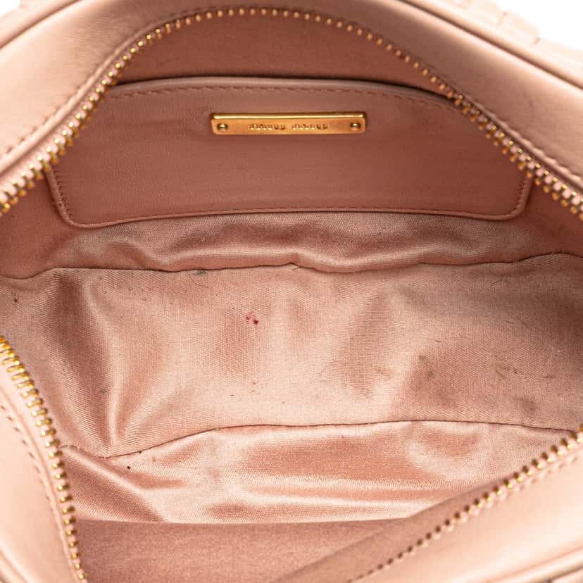 Miu Miu Matelasse Lambskin Crossbody Pink Leather Good condition - Model View
