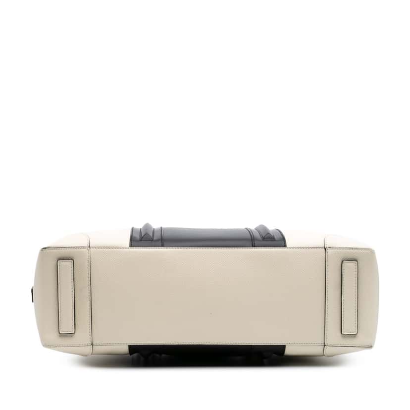 Givenchy Bicolor Grained Calfskin Lucrezia Briefcase White Leather Good condition - Inside View