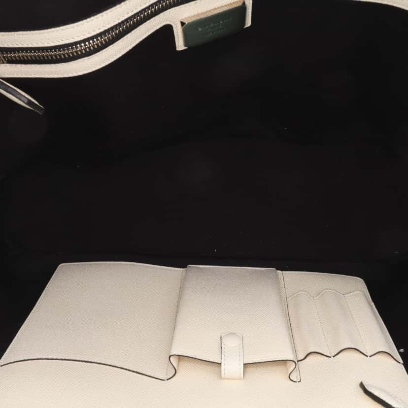 Givenchy Bicolor Grained Calfskin Lucrezia Briefcase White Leather Good condition - Model View