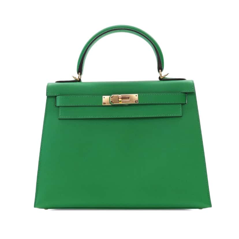 Hermès Epsom Kelly Sellier 28 Green Leather Good condition - Front View