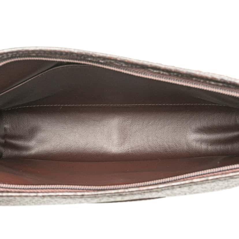 Burberry Haymarket Check Canvas Clutch Brown Canvas Good condition - Model View