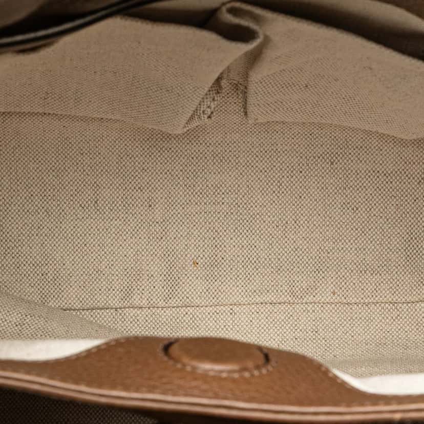 Gucci Small Calfskin Bamboo Shopper Satchel Brown Leather Good condition - Box View