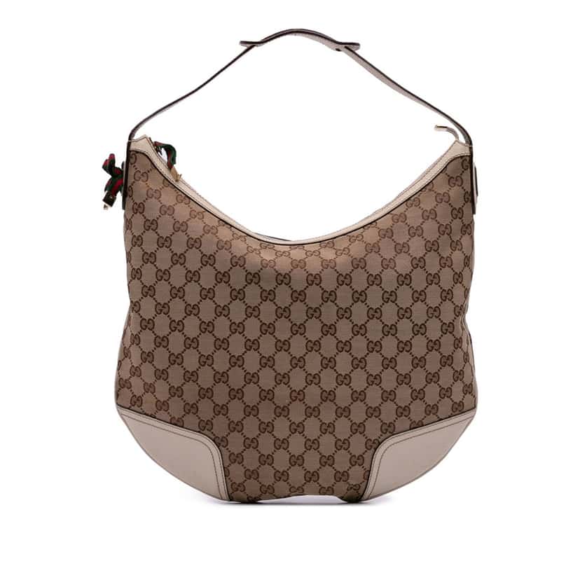Gucci Large GG Canvas Princy Hobo Brown Canvas Good condition - Front View