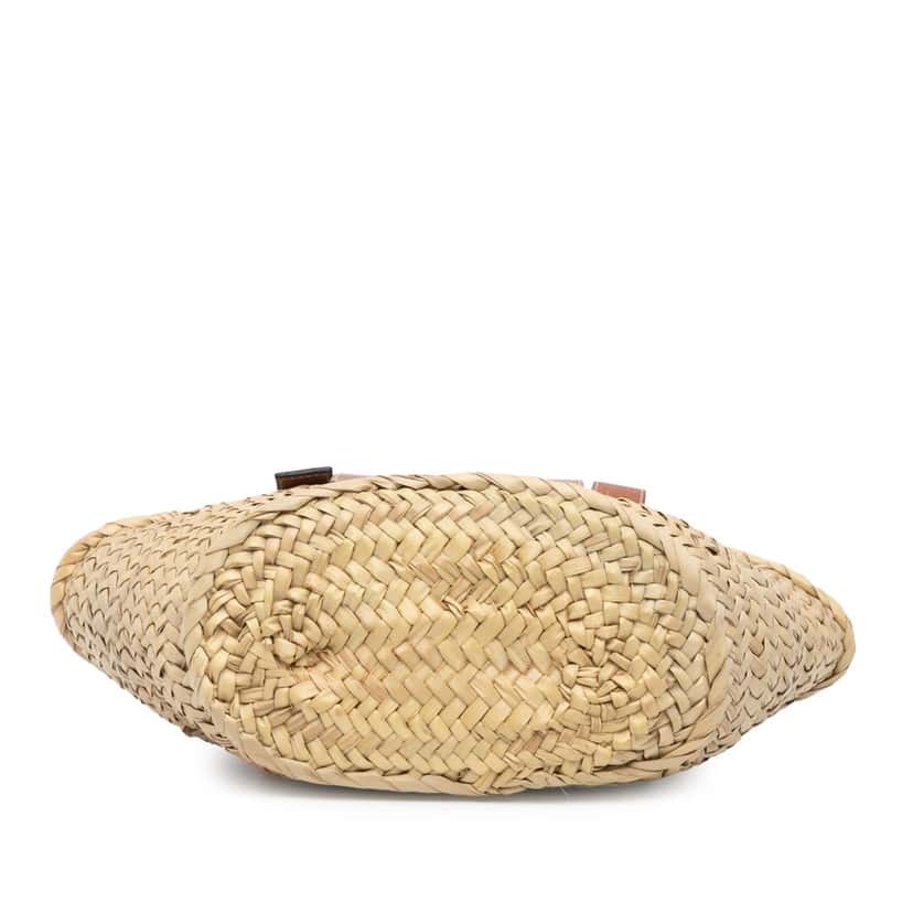 Loewe Small Raffia Basket Tote Brown Good condition - Inside View