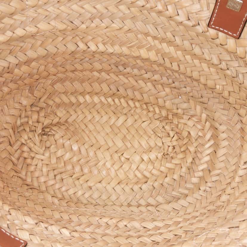 Loewe Small Raffia Basket Tote Brown Good condition - Model View