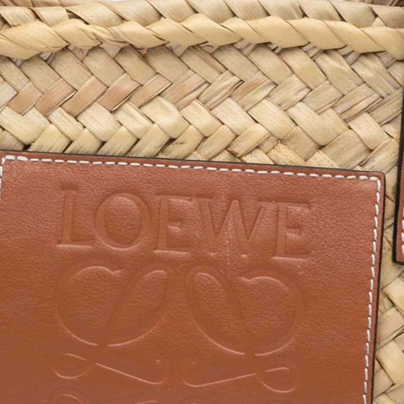 Loewe Small Raffia Basket Tote Brown Good condition - Box View