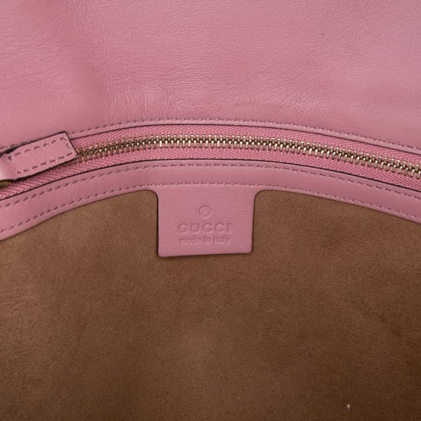 Gucci Medium Leather Padlock Shoulder Bag Pink Leather Good condition - Box View