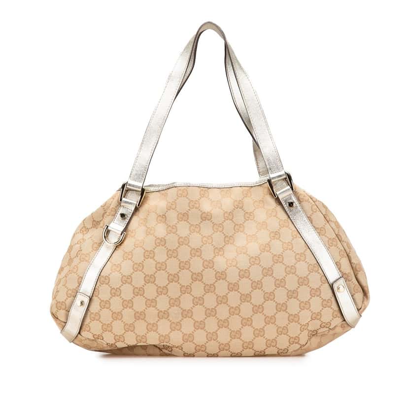 Gucci GG Canvas Abbey D Ring Tote Brown Canvas Good condition - Front View
