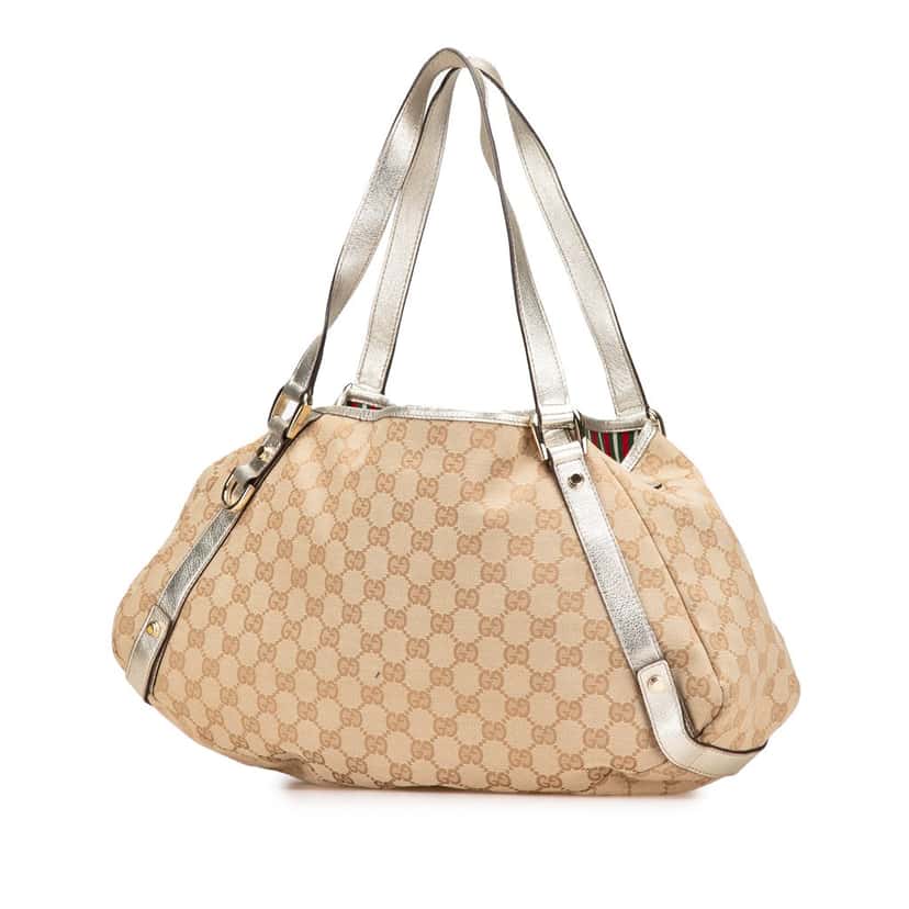 Gucci GG Canvas Abbey D Ring Tote Brown Canvas Good condition - Back View