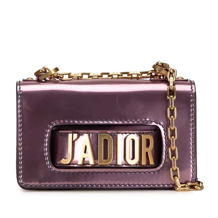 Dior Mini JaDior Chain Flap Pink Leather Good condition - Front View