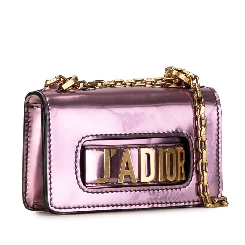 Dior Mini JaDior Chain Flap Pink Leather Good condition - Back View