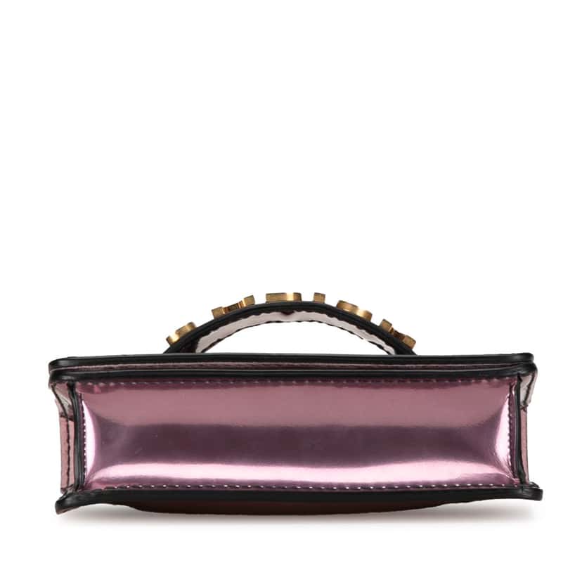 Dior Mini JaDior Chain Flap Pink Leather Good condition - Model View