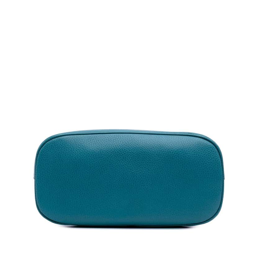 Gucci Small Dollar Calfskin GG Charm Dome Satchel Blue Leather Good condition - Inside View