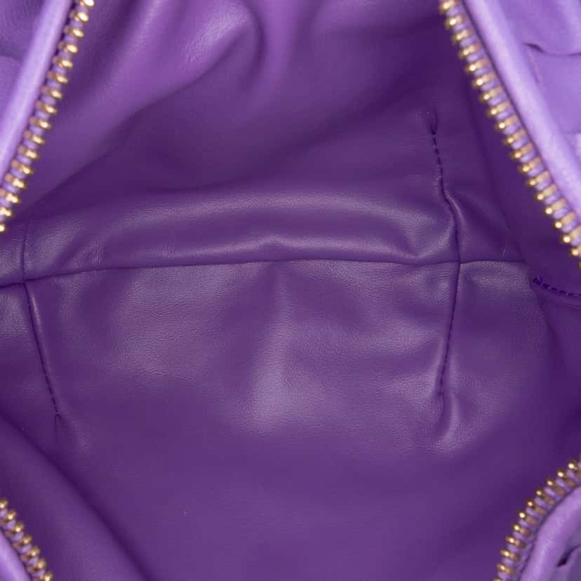 Bottega Veneta Mini Nappa Intrecciato Jodie Purple Leather Good condition - Model View