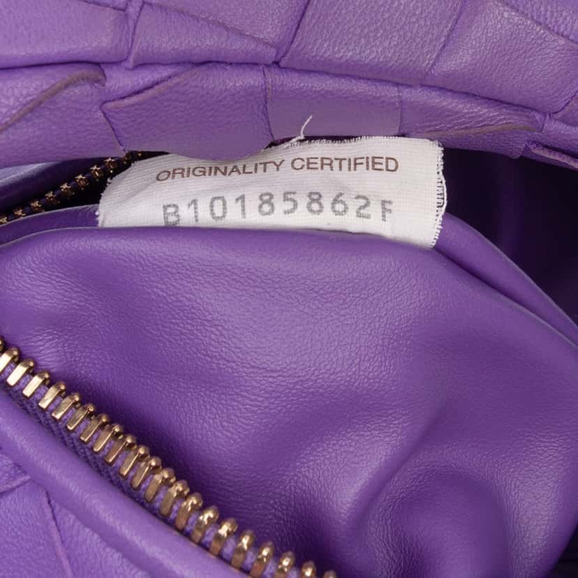 Bottega Veneta Mini Nappa Intrecciato Jodie Purple Leather Good condition - Box View