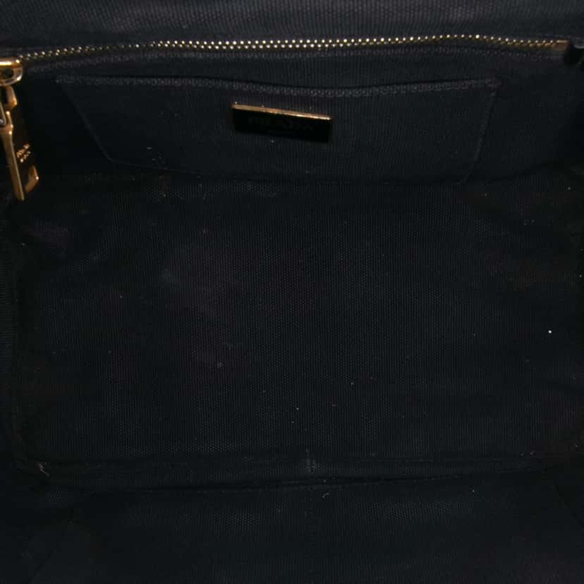 Prada Small Canvas Canapa Bijoux Satchel Black Canvas Good condition - Model View