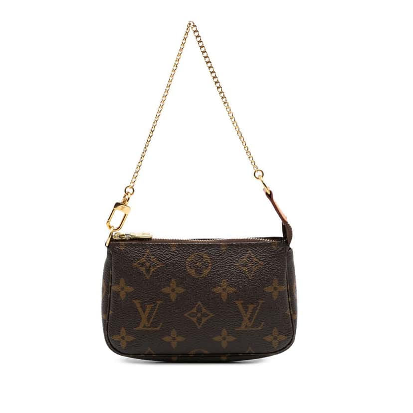 Louis Vuitton Monogram Mini Pochette Accessoires Brown Canvas Good condition - Front View