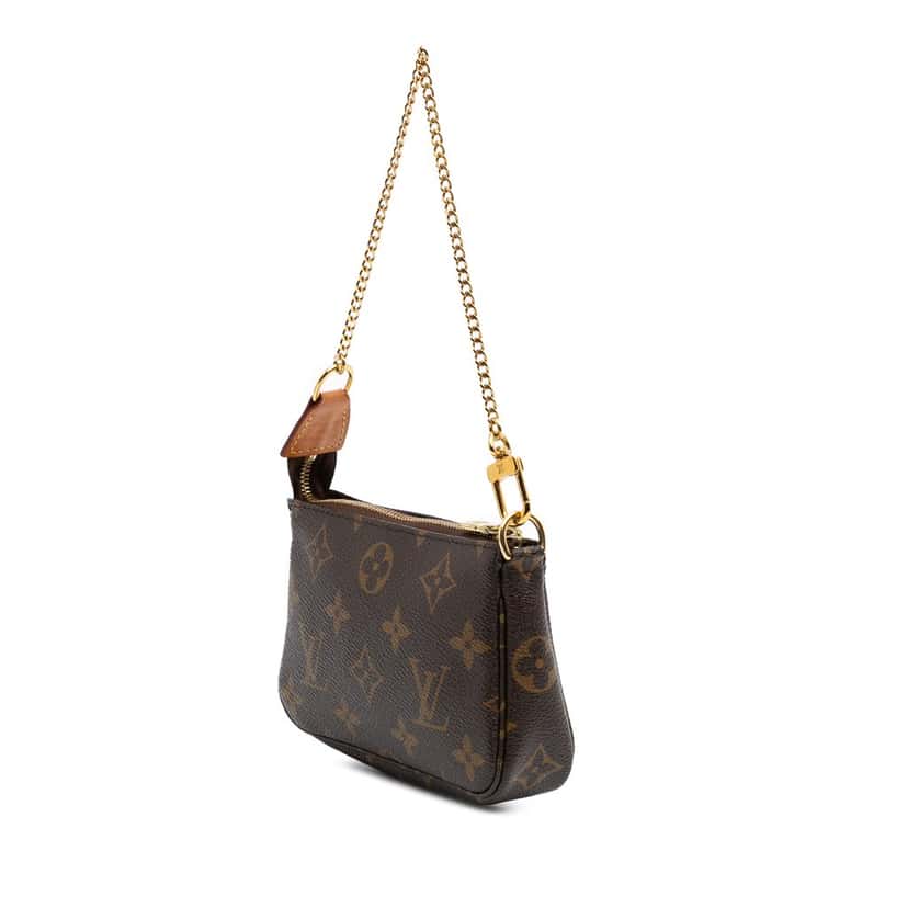 Louis Vuitton Monogram Mini Pochette Accessoires Brown Canvas Good condition - Back View