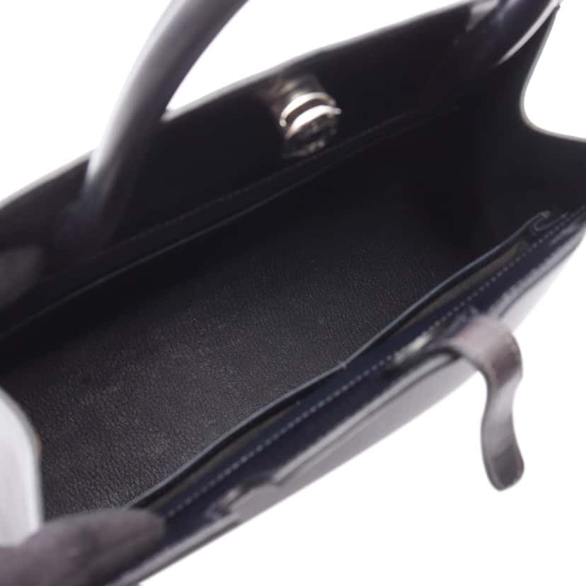 Hermès Box Calf Dalvy 30 Blue Leather Good condition - Model View