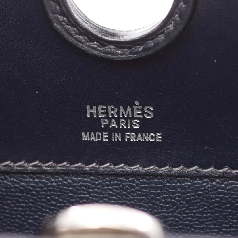 Hermès Box Calf Dalvy 30 Blue Leather Good condition - Box View