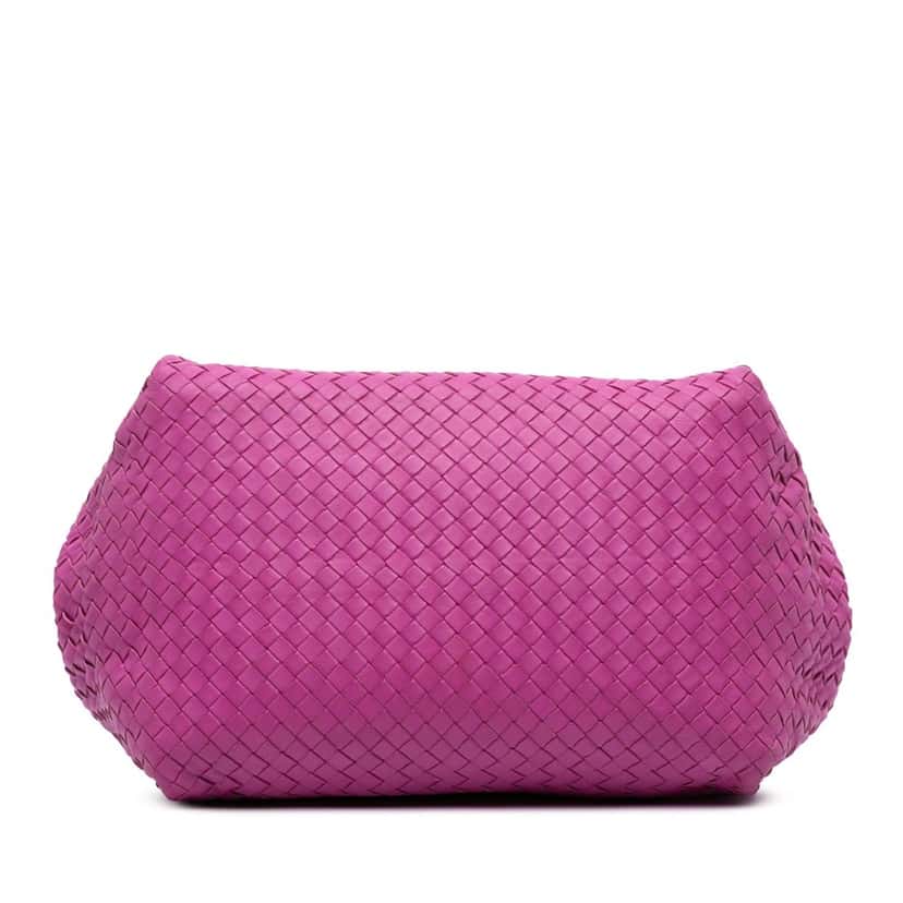Bottega Veneta Nappa Intrecciato Parachute Tote Pink Leather Good condition - Inside View