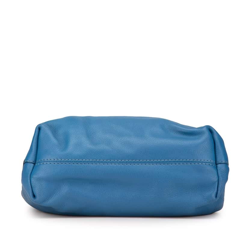 Prada Vitello Daino Canapa Open Convertible Tote Blue Leather Good condition - Inside View