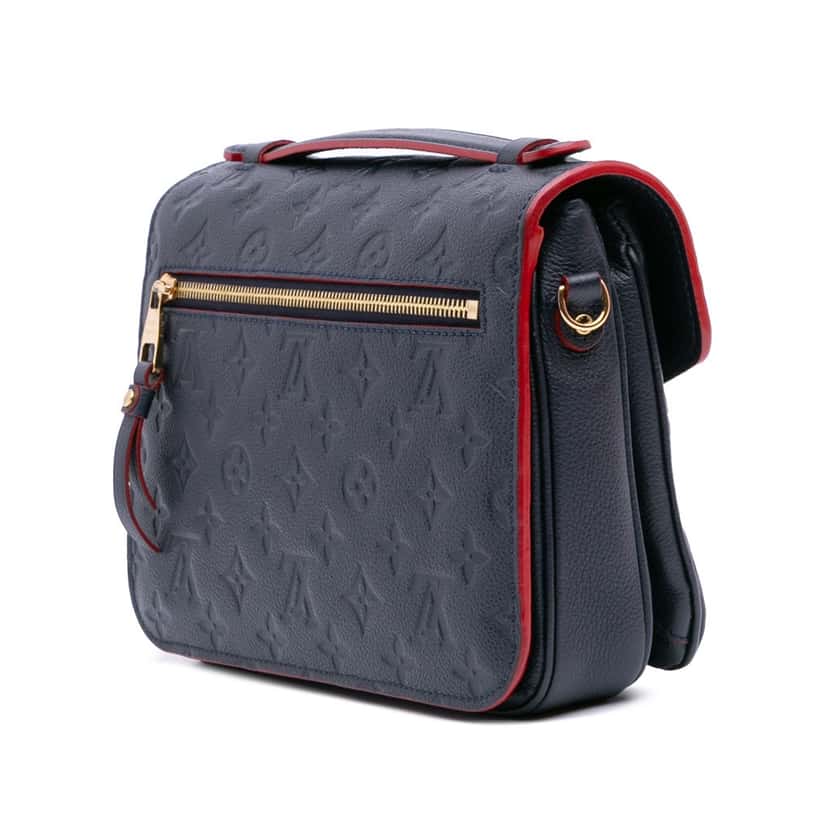 Louis Vuitton Monogram Empreinte Pochette Metis Blue Leather Good condition - Back View