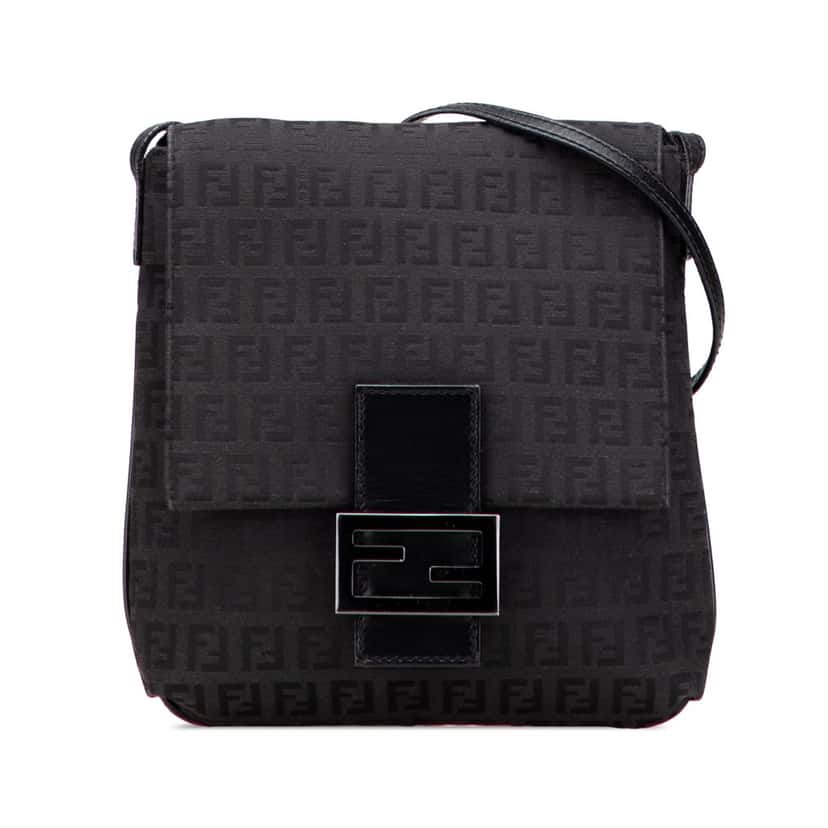 Fendi Zucchino Canvas Crossbody Black Canvas Very good condition - Front View