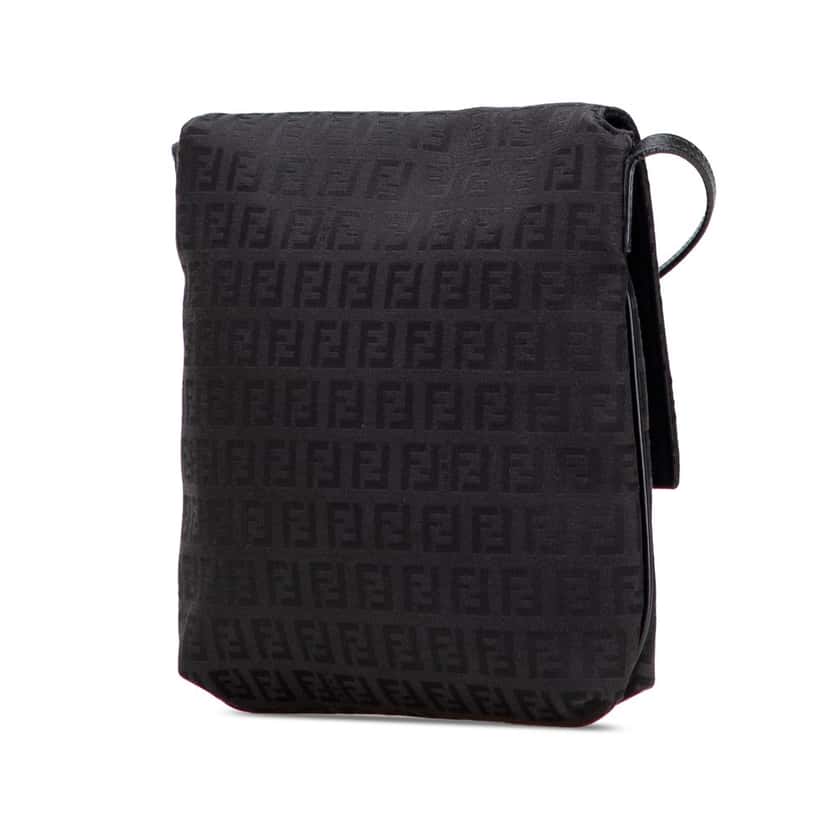 Fendi Zucchino Canvas Crossbody Black Canvas Very good condition - Back View