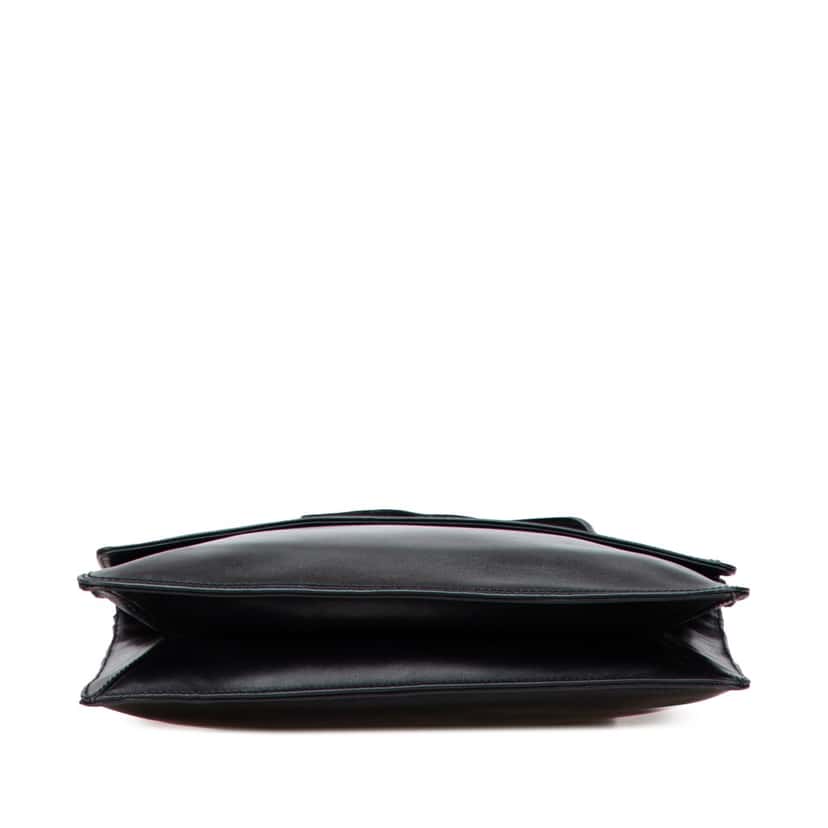 Chanel Lambskin Messenger Bag Black Leather Good condition - Inside View