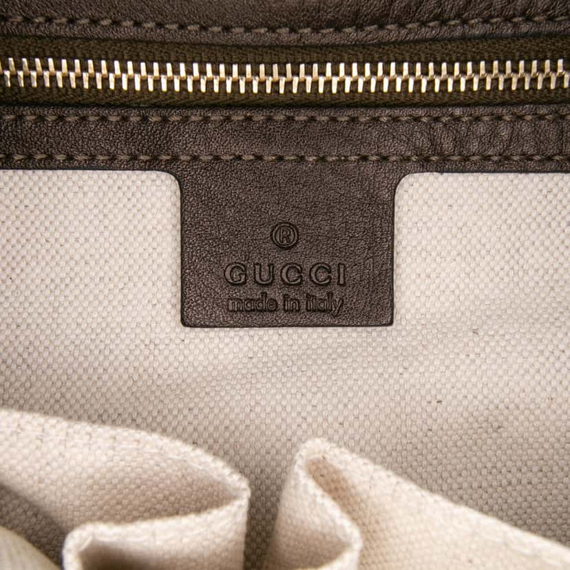 Gucci Medium Calfskin New Jackie Satchel Brown Leather Good condition - Model View