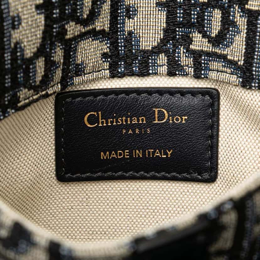 Dior Oblique Canvas Saddle Belt Bag Blue Canvas Good condition - Box View