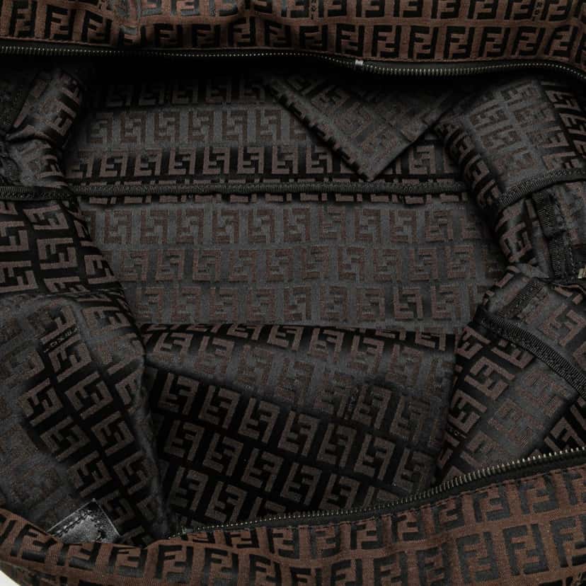 Fendi Zucchino Canvas Travel Bag Brown Canvas Good condition - Model View